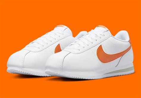 nike cortez white and orange